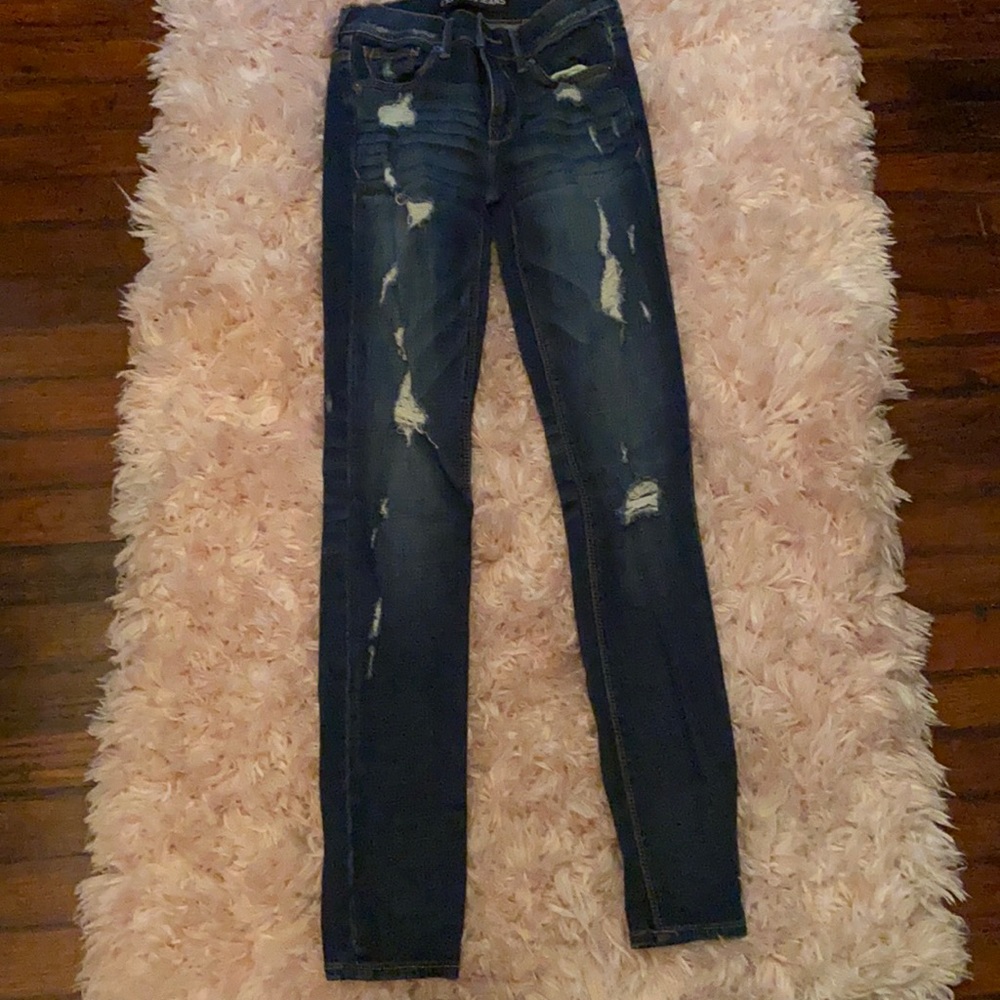 🎊🎉🎉HP🎉🎉🎊Express Jeans Women Distressed Dark Rinse Size 0